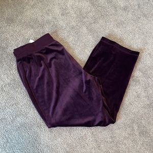 Calvin Klein NWT purple velvet velour sweat pants size 3X
